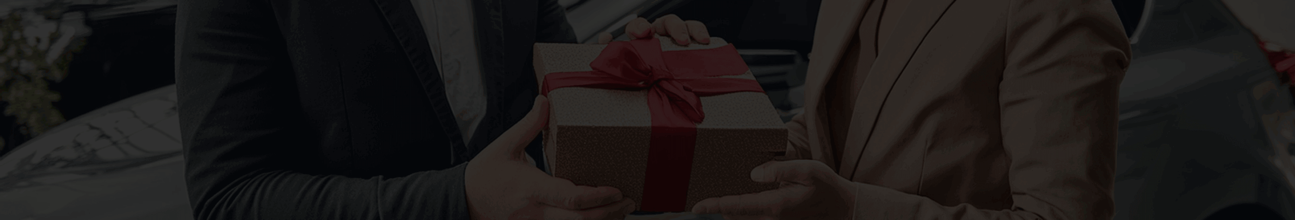 a person holding a gift box